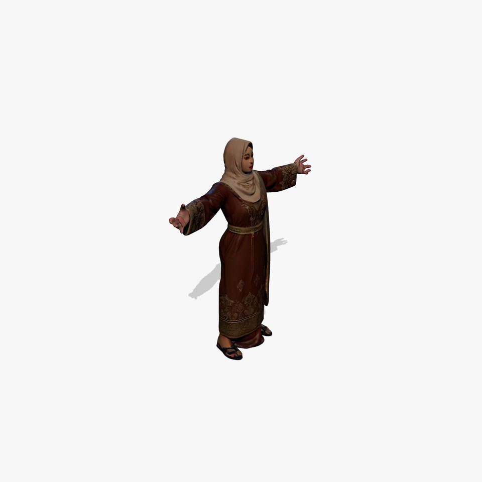 Elegant Brown Abaya model pack